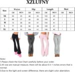 XZLUFNY Women's Fold Over Yoga Pants Low Waist Flare Skinny Legging Bootcut Bell Bottom Joggers Sweatpants