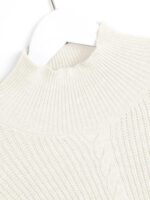 ZAFUL Women's Cropped Turtleneck Sweater Lantern Sleeve Ribbed Knit Pullover Sweater Jumper