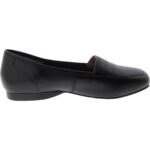 Array Womens Freedom Black Leather Loafers Shoes 10 Wide (C,D,W) BHFO 3365