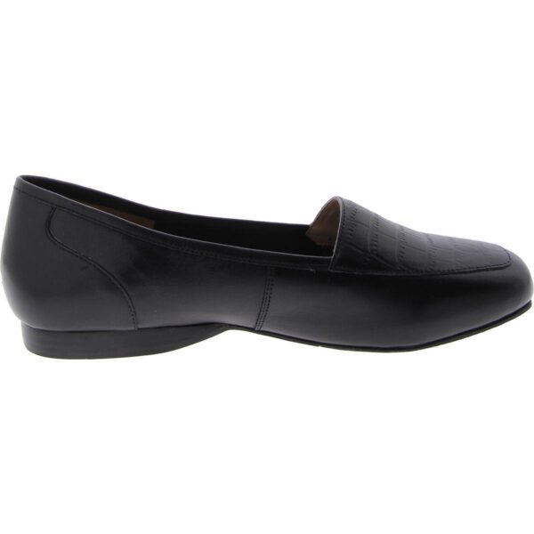 Array Womens Freedom Black Leather Loafers Shoes 10 Wide (C,D,W) BHFO 3365