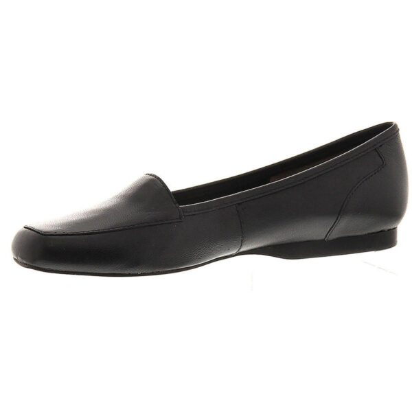 Array Womens Freedom Black Leather Loafers Shoes 7.5 Wide (C,D,W) BHFO 8440