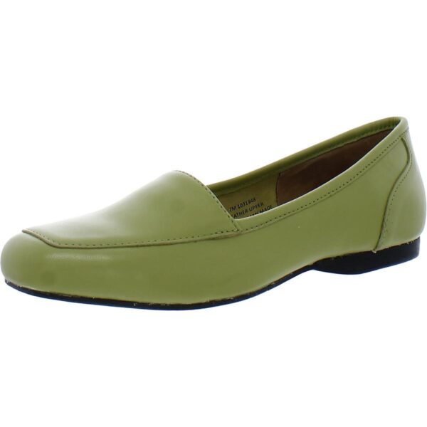 Array Womens Freedom Green Leather Loafers Shoes 7.5 Super Slim (SS) BHFO 8403