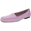 Array Womens Freedom Pink Leather Loafers Shoes 10 Super Slim (SS) BHFO 8645