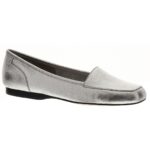 Array Womens Freedom Silver Leather Loafers Shoes 11 Super Slim (SS) BHFO 2509