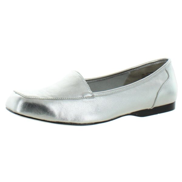 Array Womens Freedom Silver Leather Loafers Shoes 11 Super Slim (SS) BHFO 2509