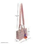 Empire Cove Stylish Mini Tote Bags with Tassels Purse Handbags Satchel Tweed Pink