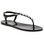 Katy Perry Womens The Geli Stud Black Slingback Sandals 8 Medium (B,M) BHFO 6911