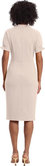 Maggy London Women's Notch Neck Sleek Sheath Dress Office Workwear