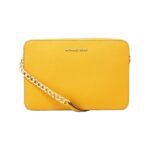 Michael Kors Large Jet Set Saffiano Leather Crossbody Satchel - Marigold