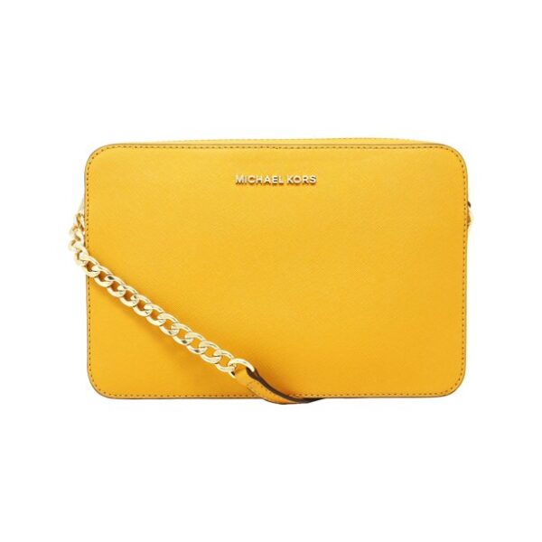 Michael Kors Large Jet Set Saffiano Leather Crossbody Satchel - Marigold