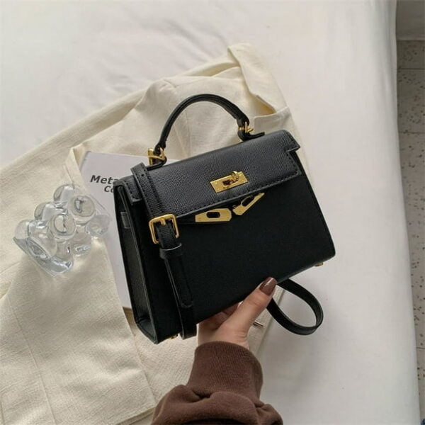 QWZNDZGR 2022 Winter Leisure Kelly Bag Women's New Style Aesthetic Trend Messenger Bag Fashion Simple Portable Shoulder Bag