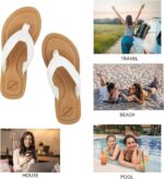 Saidoteto Women's Flip Flops Flat Sandal Casual Summer Thongs Comfort Slip-on Sandal Beach Wear