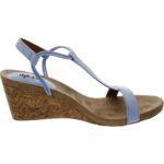 Style & Co. Womens Mulan Blue Wedge Sandals Shoes 10 Medium (B,M) BHFO 3632