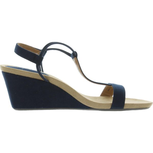 Style & Co. Womens Mulan Navy Wedge Sandals Shoes 9.5 Wide (C,D,W) BHFO 8090