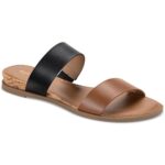 Sun + Stone Womens Easten Black Slide Sandals Shoes 7.5 Medium (B,M) BHFO 9126