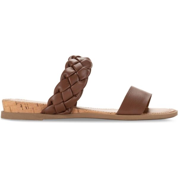 Sun + Stone Womens Easten Brown Slide Sandals Shoes 12 Medium (B,M) BHFO 8780