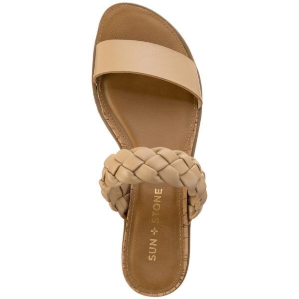 Sun + Stone Womens Easten Tan Slide Sandals Shoes 8 Medium (B,M) BHFO 9132