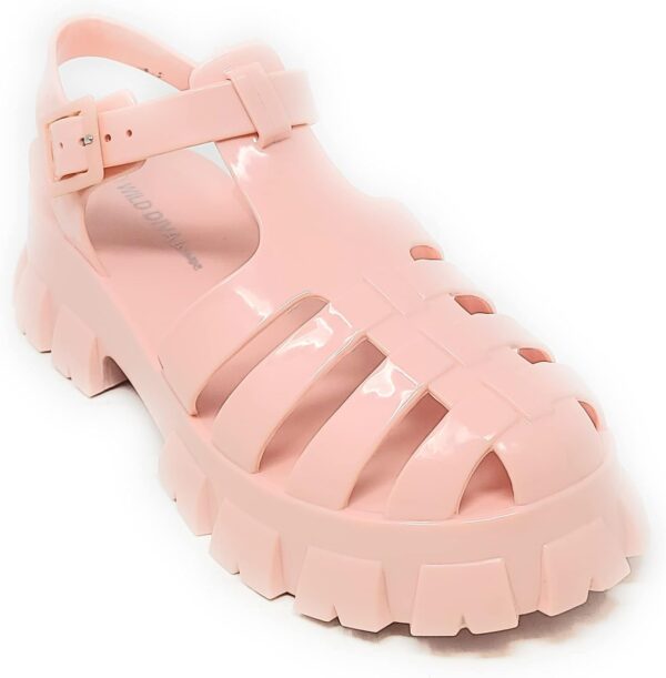 Wild Diva Women's Caged Chunky Heel Caged Jelly Sandals Paree-01