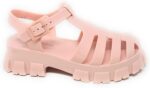 Wild Diva Women's Caged Chunky Heel Caged Jelly Sandals Paree-01