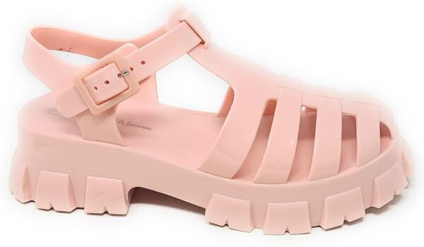 Wild Diva Women's Caged Chunky Heel Caged Jelly Sandals Paree-01