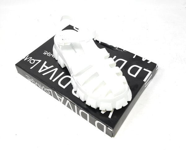Wild Diva Women's Caged Chunky Heel Caged Jelly Sandals Paree-01