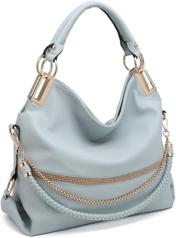 Dasein Purses for Women Vegan Leather Handbags Rhinestones Hobo Bags Tote Purse Shoulder Bag Ladies Handbag