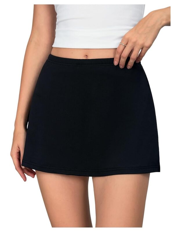 MakeMeChic Women's Y2K Mini Skirt with Shorts Aline Micro Skort Short Skirt