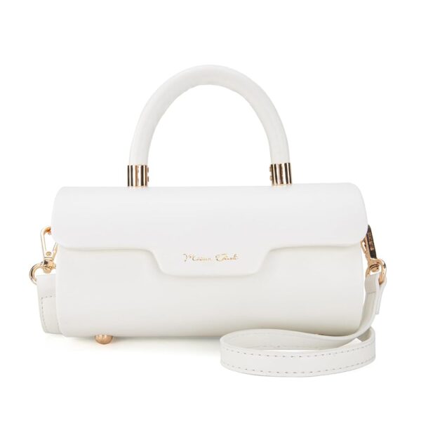 Milan Chiva Small Bags for Women Designer Mini Top Handle Purse Cute Handbags Barrel Shape Shoulder Bag