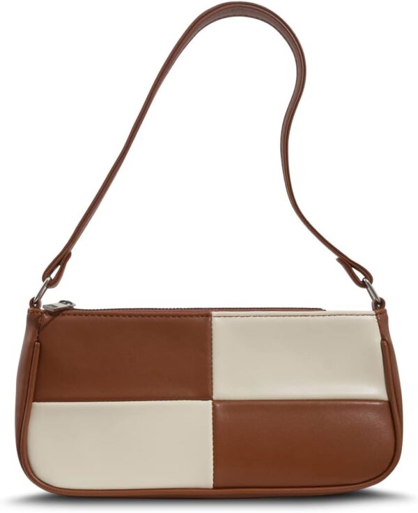 NIUEIMEE ZHOU Shoulder Bag for Women Retro Vegan Leather Classic Clutch Tote HandBags Purses with Zipper Closure