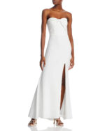 AQUA Scuba Strapless Bow Front Gown 14A 2068