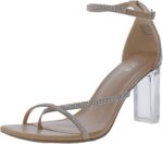 Bar III Womens Blakke 3 Rhinestone Ankle Strap Heels