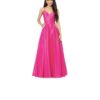 BLONDIE NITES Womens Pink Up Back Padded Spaghetti Strap Formal Dress Juniors 5