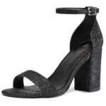 COASIS Women's Chunky Block Heels Open Toe Ankle Strap 3.5 Inch Heeled Sandals
