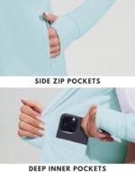 COOrun Women's UPF 50+ Jackets Sun Protection Golf Athletic Jackets Lightweight Full Zip Long Sleeve Shirts with Pockets