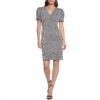 DKNY womens Puff Sleeve Sheath Dress