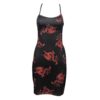 Dragon Print Slip Dress for Women Sleeveless Backless Bandage Bodycon Mini Dress Club Party Sundress Streetwear