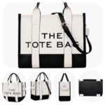 Large The Tote Bag for Women PU Leather Shoulder Crossbody Handheld Bag Zipper Purse Office School Travel Essentials
