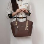 MKF Collection Tote Satchel Handbag for Women: PU Leather Shoulder Bag – Top-Handle Purse, Ladies Pocketbook By Mia K