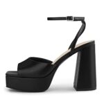Modatope Platform Heels for Women Platform Sandals Womens Chunky Heel Open Toe Pumps Ankle Strap Womens Wedding Party Pumps Shoes