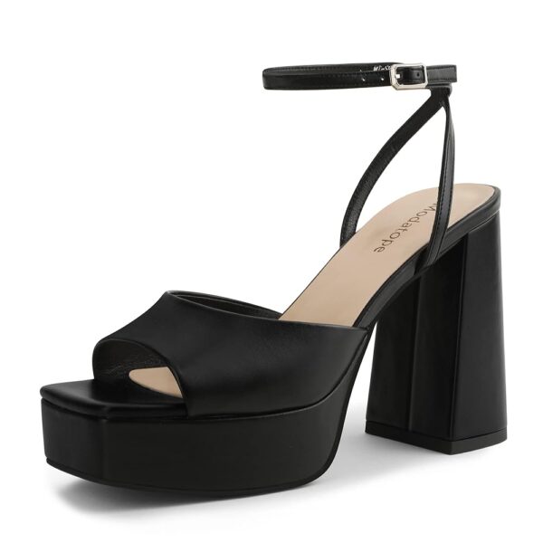 Modatope Platform Heels for Women Platform Sandals Womens Chunky Heel Open Toe Pumps Ankle Strap Womens Wedding Party Pumps Shoes