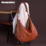 Montana West Large Hobo Bags for Women Slouchy Shoulder Purse Handbag with Zipper and Woven Handle