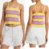 Mother The Tube Colorblocked Tank sz M Purple Yellow Stripe "pretty little liars
