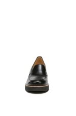 Naturalizer Womens Cabaret Slip On Lightweight Lug Heeled Loafer, Black Smooth, 6 M