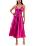 New $98 bebe Women's Long Sleeveless V-Neck Maxi Dress A6156