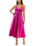 New $98 bebe Women's Long Sleeveless V-Neck Maxi Dress A6156