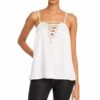 NWT Aqua Lace up lace trimmed Cami tank top Size Small