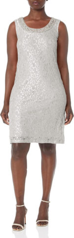 R&M Richards Beaded Neck Laced Dress Size 6 # 12A 1852 NEW