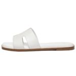Rihero Women's Dressy Flat Sandals Comfortable Slip On Leather Slide Sandals