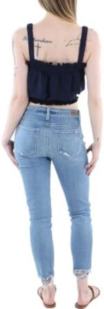 Riley & Rae Camiseta sin mangas elástica fruncida para mujer