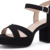 Shoe Land SL-Sabrina Women's Platform Heels, 3-Inch Chunky Block Heeled Sandals, Square Open Toe Ankle Strappy Dressy Heels for Prom, Wedding, Party, and Evening